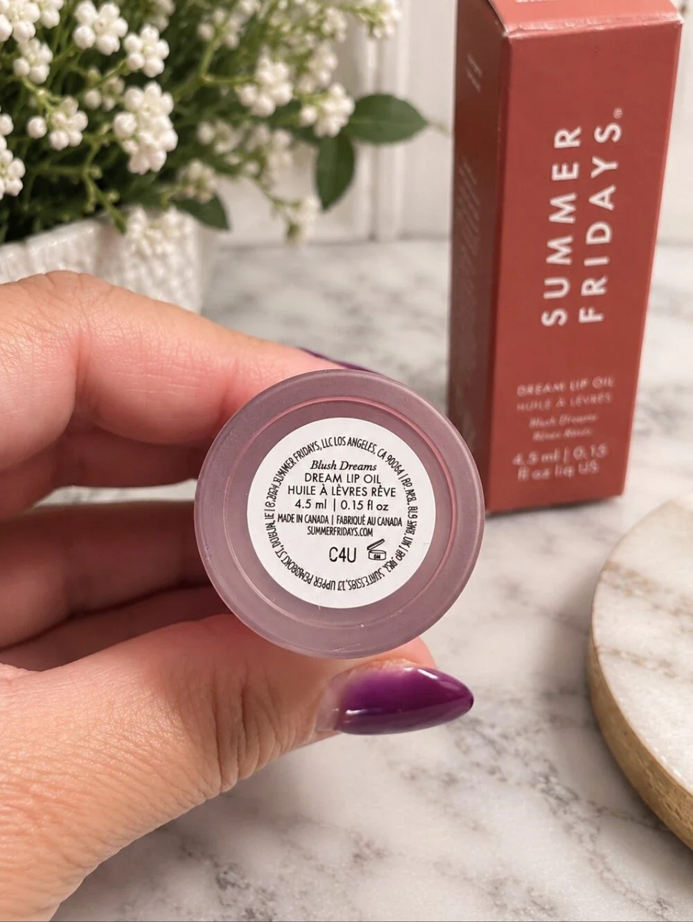 Summer Fridays Dream Lip Oil Blush Dreams 0.15 oz New in Box